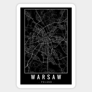 Warsaw Poland Minimalist Map Magnet